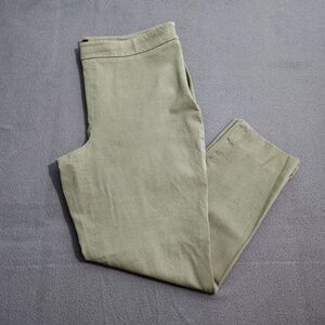 Talbots Women 10P Green Chatham Mid Rise Curvy Ankle Pull On Pants